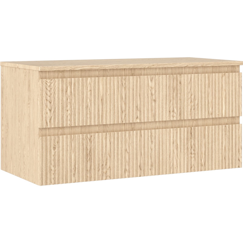 Mexen Rivel dulap baie sub chiuveta 100 cm cu blat, 2 sertare, frezat, stejar - 91A20-10047-2-BFFC81