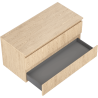 Mexen Rivel dulap baie sub lavoar 100 cm cu blat, 2 sertare, riflat, stejar - 91A20-10047-2-BFFC81