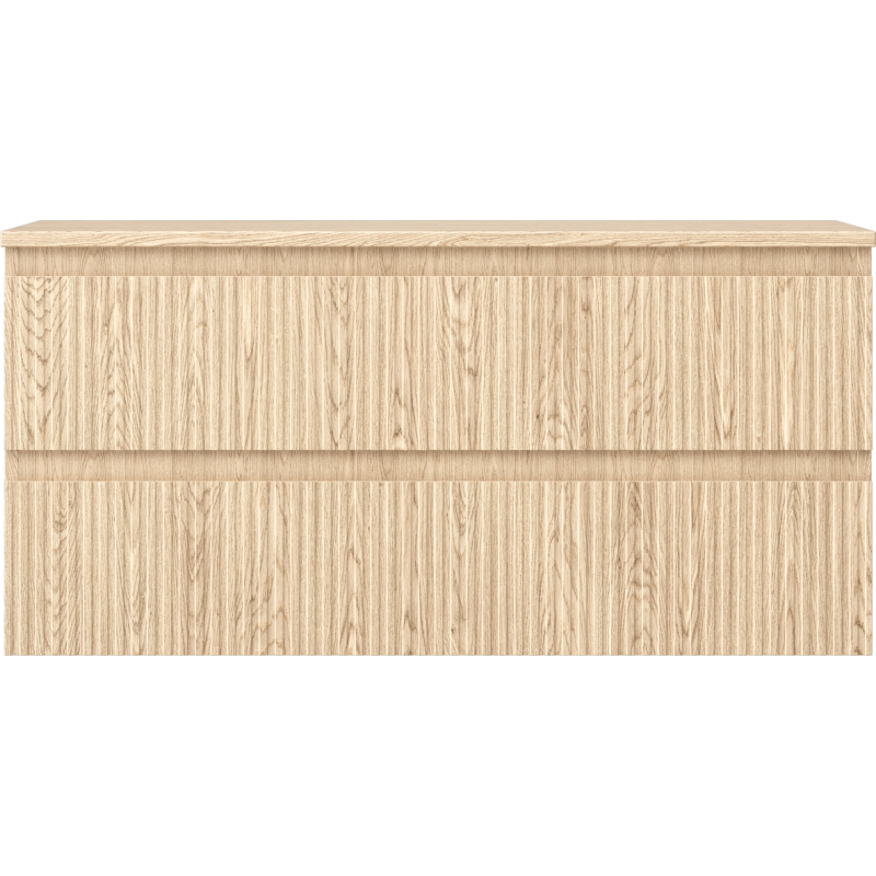 Mexen Rivel dulap baie sub lavoar 100 cm cu blat, 2 sertare, riflat, stejar - 91A20-10047-2-BFFC81