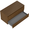 Mexen Rivel dulap baie pentru lavoar 100 cm cu blat, 2 sertare, frezat, nuc - 91A20-10047-2-BFFC86