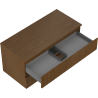 Mexen Rivel dulap de baie sub lavoar 100 cm cu blat, 2 sertare, cu caneluri, nuc - 91A20-10047-2-BFFC86