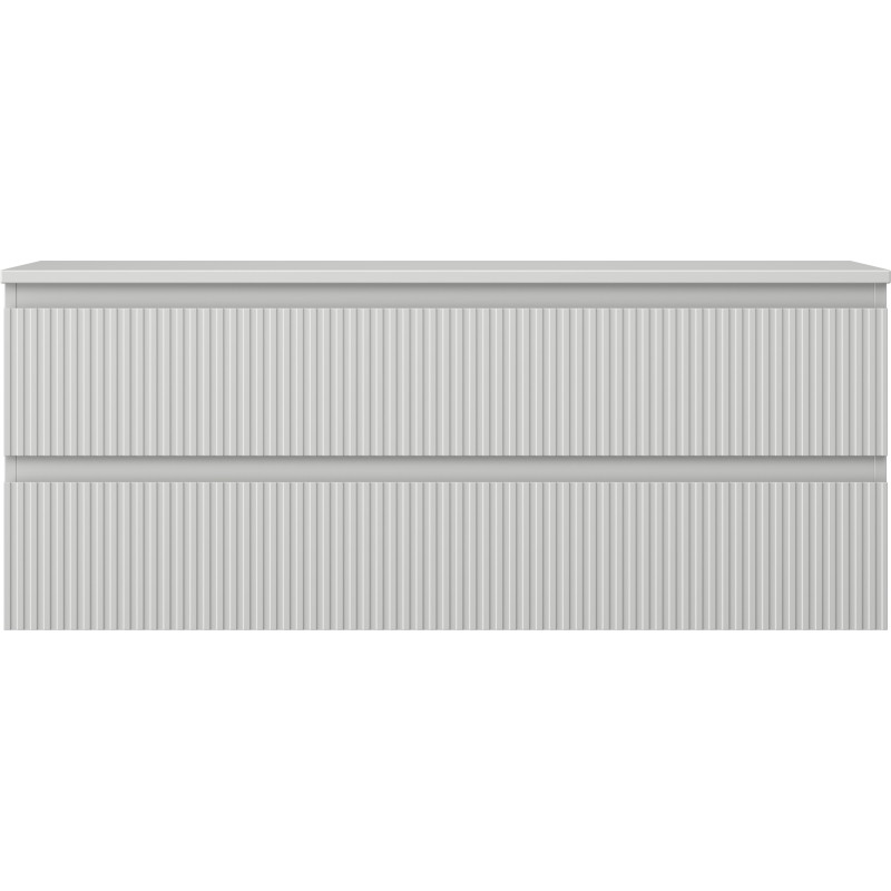 Mexen Rivel dulap de baie sub lavoar 120 cm cu blat, 2 sertare, canelată, gri mat - 91A20-12047-2-BFFC62