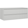 Mexen Rivel dulap de baie sub lavoar 120 cm cu blat, 2 sertare, canelată, gri mat - 91A20-12047-2-BFFC62