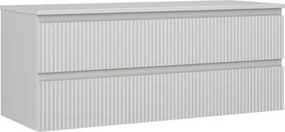 Mexen Rivel dulap de baie sub lavoar 120 cm cu blat, 2 sertare, canelată, gri mat - 91A20-12047-2-BFFC62