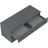 Mexen Rivel dulap baie de 120 cm cu blat, 2 sertare, cu caneluri, grafit mat - 91A20-12047-2-BFFC66