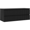 Mexen Rivel dulap baie pentru lavoar 120 cm cu blat, 2 sertare, striat, negru mat - 91A20-12047-2-BFFC71
