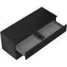 Mexen Rivel dulap pentru baie sub lavoar 120 cm cu blat, 2 sertare, canelat, negru mat - 91A20-12047-2-BFFC71