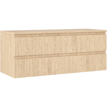 Mexen Rivel dulap baie sub lavoar 120 cm cu blat, 2 sertare, riflat, stejar - 91A20-12047-2-BFFC81