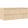 Mexen Rivel dulap baie sub lavoar 120 cm cu blat, 2 sertare, riflat, stejar - 91A20-12047-2-BFFC81