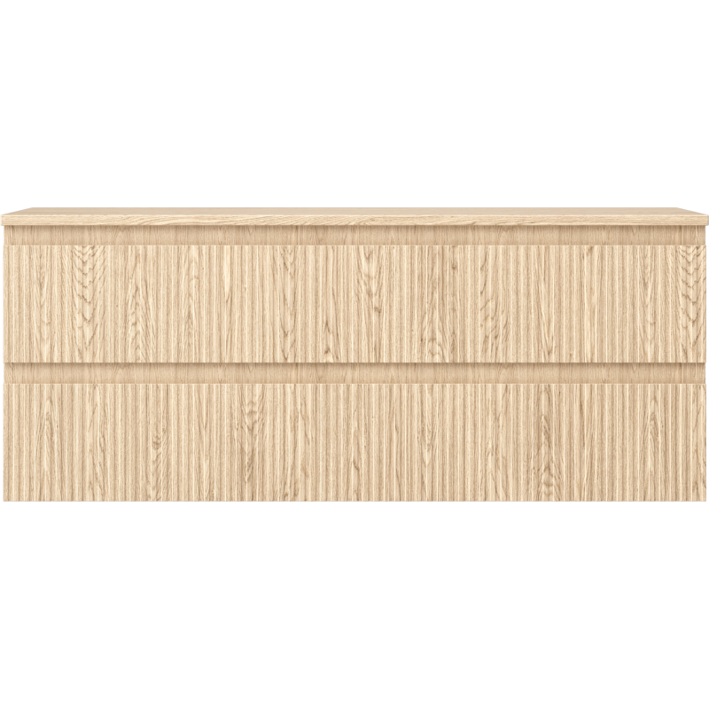 Mexen Rivel dulap baie sub chiuvetă 120 cm cu blat, 2 sertare, canelat, stejar - 91A20-12047-2-BFFC81