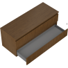 Mexen Rivel dulap baie sub-lavoar 120 cm cu blat, 2 sertare, canelat, nuc - 91A20-12047-2-BFFC86