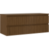 Mexen Rivel dulap baie sub-lavoar 120 cm cu blat, 2 sertare, canelat, nuc - 91A20-12047-2-BFFC86