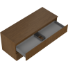Mexen Rivel dulap baie sub-lavoar 120 cm cu blat, 2 sertare, canelat, nuc - 91A20-12047-2-BFFC86