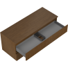 Mexen Rivel dulap de baie sub lavoar 120 cm cu blat, 2 sertare, nervurat, nuc - 91A20-12047-2-BFFC86