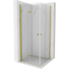 Mexen Lima Cabină de duș pliabilă Duo 70 x 70 cm, transparentă, auriu - 856-070-070-50-00-02