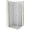 Mexen Lima Duo cabină de duș pliabilă 90 x 90 cm, transparent, Aurie - 856-090-090-50-00-02