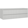Mexen Rivel dulap de baie sub chiuvetă 140 cm cu blat, 2 sertare, cu caneluri, gri mat - 91A20-14047-2-BFFC62