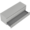 Mexen Rivel dulap de baie sub chiuvetă 140 cm cu blat, 2 sertare, cu caneluri, gri mat - 91A20-14047-2-BFFC62