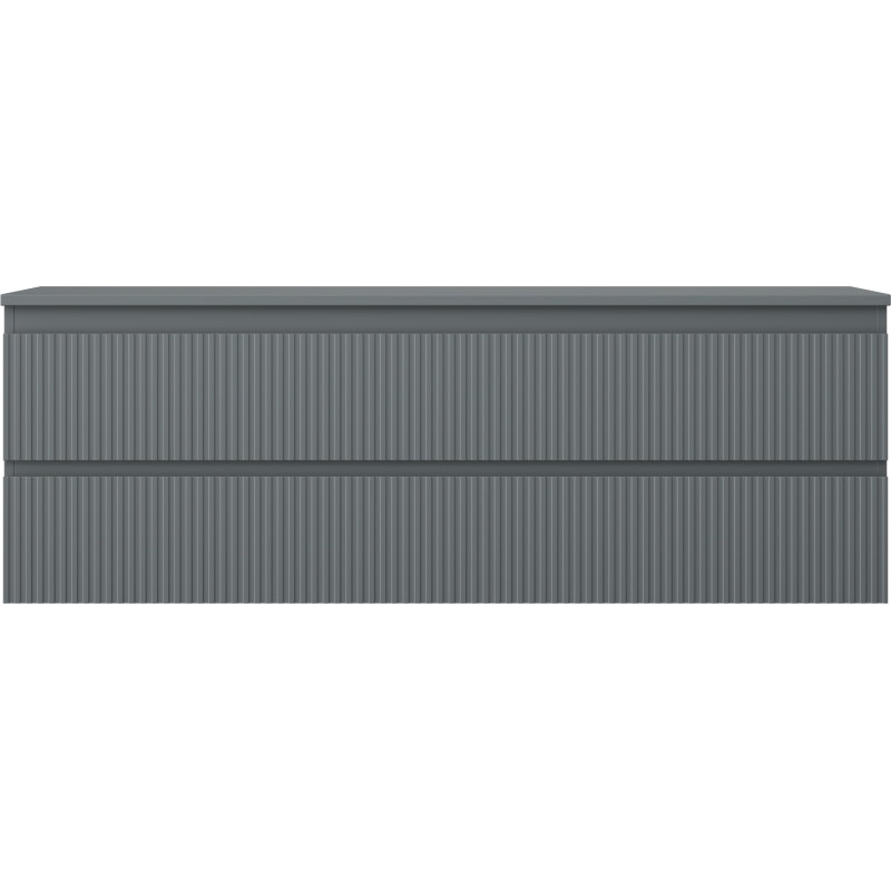 Mexen Rivel dulap baie sub chiuvetă 140 cm cu blat, 2 sertare, canelat, grafit mat - 91A20-14047-2-BFFC66