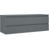 Mexen Rivel fürdőszobai alsószekrény 140 cm munkalappal, 2 fiók, bordázott, grafit matt - 91A20-14047-2-BFFC66