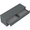 Mexen Rivel dulap de baie pentru lavoar 140 cm cu blat, 2 sertare, riflat, grafit mat - 91A20-14047-2-BFFC66