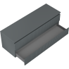 Mexen Rivel dulap de baie pentru lavoar 140 cm cu blat, 2 sertare, riflat, grafit mat - 91A20-14047-2-BFFC66