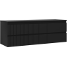 Mexen Rivel dulap de baie sub chiuvetă 140 cm cu blat, 2 sertare, canelat, negru mat - 91A20-14047-2-BFFC71