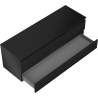 Mexen Rivel dulap pentru baie sub lavoar 140 cm cu blat, 2 sertare, cu rifluri, negru mat - 91A20-14047-2-BFFC71