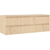 Mexen Rivel dulap baie sub lavoar 140 cm cu blat, 2 sertare, canelat, stejar - 91A20-14047-2-BFFC81