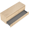 Mexen Rivel dulap baie sub lavoar 140 cm cu blat, 2 sertare, canelat, stejar - 91A20-14047-2-BFFC81