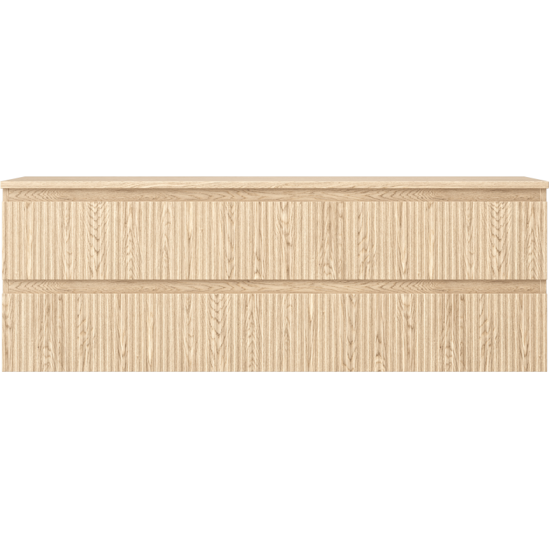 Mexen Rivel dulap baie sub chiuvetă de 140 cm cu blat, 2 sertare, riflat, stejar - 91A20-14047-2-BFFC81