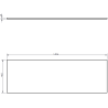 Mexen Rivel dulap baie sub lavoar 140 cm cu blat, 2 sertare, canelat, stejar - 91A20-14047-2-BFFC81