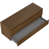 Mexen Rivel dulap baie sub lavoar 140 cm cu blat, 2 sertare, riflat, nuc - 91A20-14047-2-BFFC86