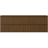 Mexen Rivel dulap baie sub lavoar 140 cm cu blat, 2 sertare, riflat, nuc - 91A20-14047-2-BFFC86