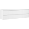 Mexen Rivel dulap baie sub lavoar 160 cm cu blat, 2 sertare, canelat, alb mat - 91A20-16047-2-BFFC01