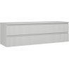 Mexen Rivel 160 cm-es mosdószekrény pulttal, 2 fiókos, bordázott, szürke matt - 91A20-16047-2-BFFC62