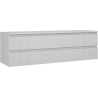 Mexen Rivel dulap de baie sub-chiuvetă 160 cm cu blat, 2 sertare, canelat, gri mat - 91A20-16047-2-BFFC62