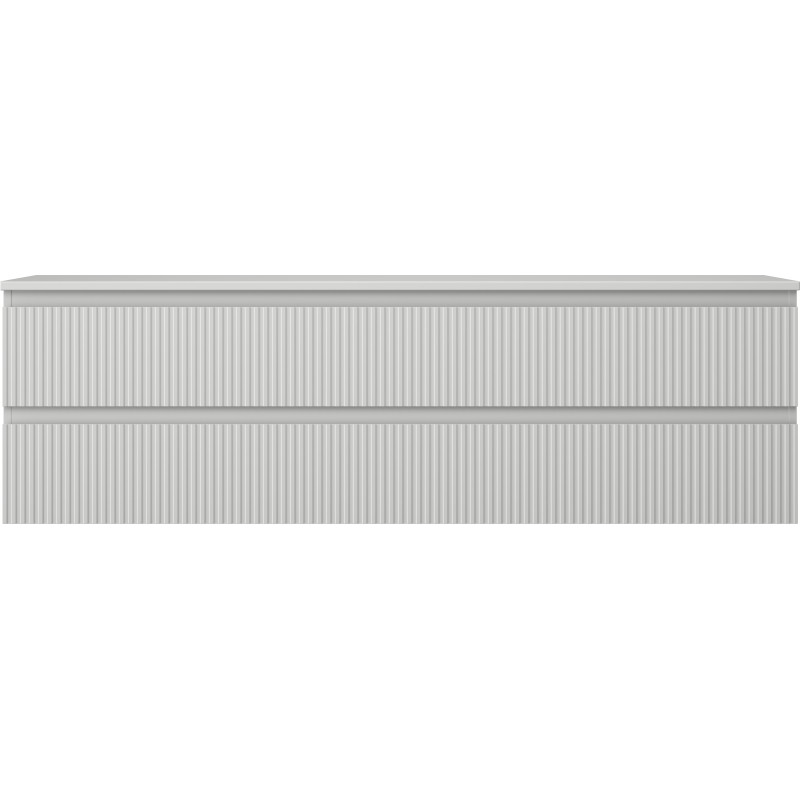 Mexen Rivel dulap de baie sub-chiuvetă 160 cm cu blat, 2 sertare, canelat, gri mat - 91A20-16047-2-BFFC62