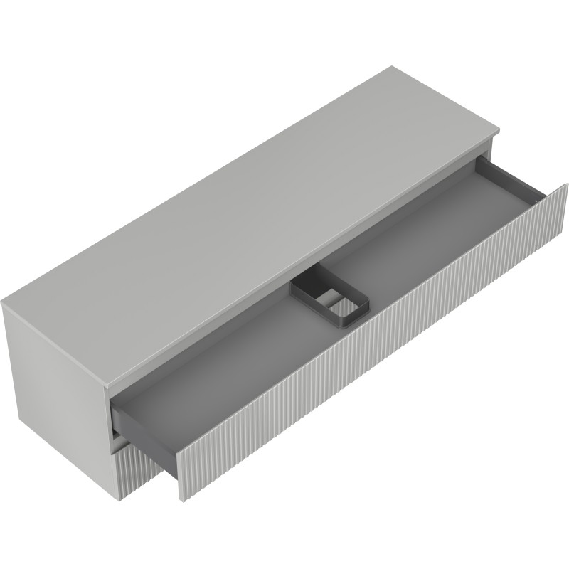 Mexen Rivel dulap de baie sub-chiuvetă 160 cm cu blat, 2 sertare, canelat, gri mat - 91A20-16047-2-BFFC62