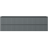 Mexen Rivel dulap baie pentru lavoar 160 cm cu blat, 2 sertare, canelat, grafit mat - 91A20-16047-2-BFFC66