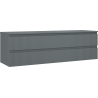 Mexen Rivel dulap baie pentru lavoar 160 cm cu blat, 2 sertare, canelat, grafit mat - 91A20-16047-2-BFFC66