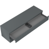 Mexen Rivel dulap baie pentru lavoar 160 cm cu blat, 2 sertare, canelat, grafit mat - 91A20-16047-2-BFFC66