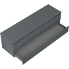 Mexen Rivel dulap baie pentru lavoar 160 cm cu blat, 2 sertare, canelat, grafit mat - 91A20-16047-2-BFFC66