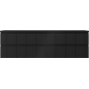 Mexen Rivel dulap de baie sub lavoar 160 cm cu blat, 2 sertare, canelat, negru mat - 91A20-16047-2-BFFC71