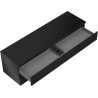 Mexen Rivel dulap de baie sub lavoar 160 cm cu blat, 2 sertare, canelat, negru mat - 91A20-16047-2-BFFC71