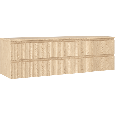 Mexen Rivel dulap baie sub chiuvetă 160 cm cu blat, 2 sertare, canelat, stejar - 91A20-16047-2-BFFC81