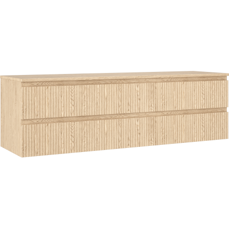 Mexen Rivel dulap baie sub lavoar 160 cm cu blat, 2 sertare, canelat, stejar - 91A20-16047-2-BFFC81