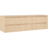 Mexen Rivel dulap baie sub lavoar 160 cm cu blat, 2 sertare, canelat, stejar - 91A20-16047-2-BFFC81