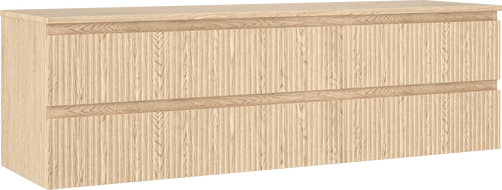 Mexen Rivel dulap baie sub chiuvetă 160 cm cu blat, 2 sertare, canelat, stejar - 91A20-16047-2-BFFC81