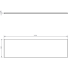 Mexen Rivel dulap de baie sub chiuvetă 160 cm cu blat, 2 sertare, canelurat, nuc - 91A20-16047-2-BFFC86